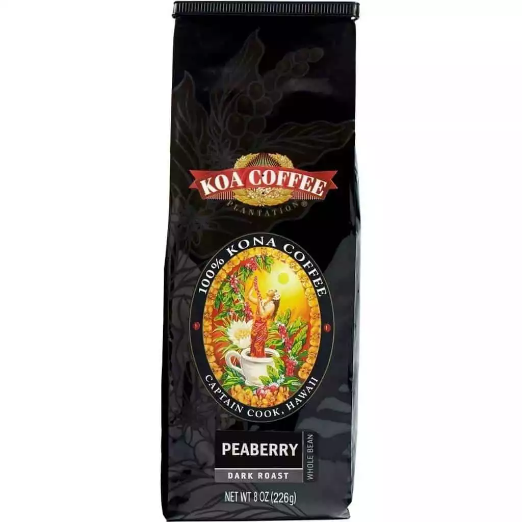Dark Roast Peaberry - Koa Coffee 100%