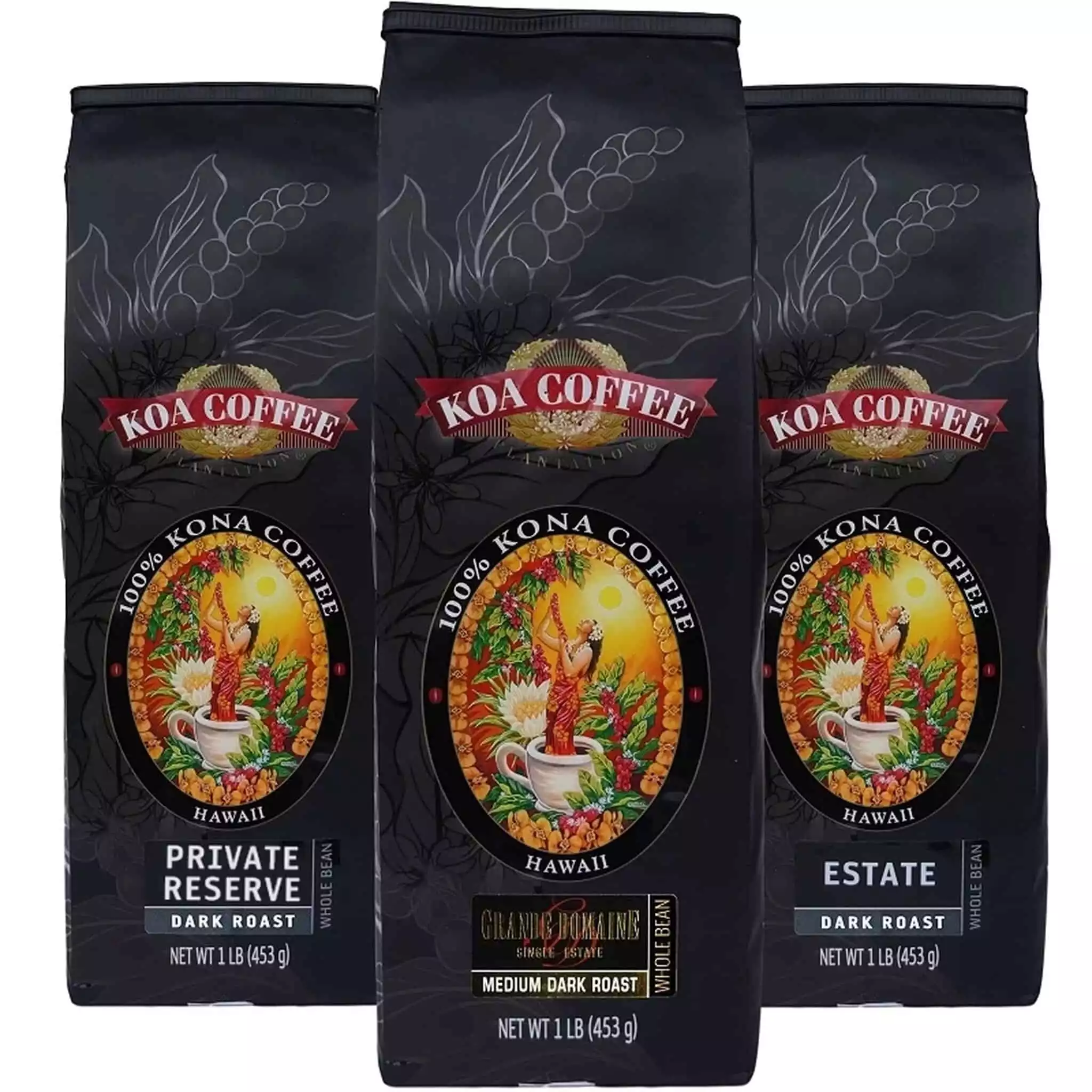 Kona Coffee Tri-Pack Medium Roasted