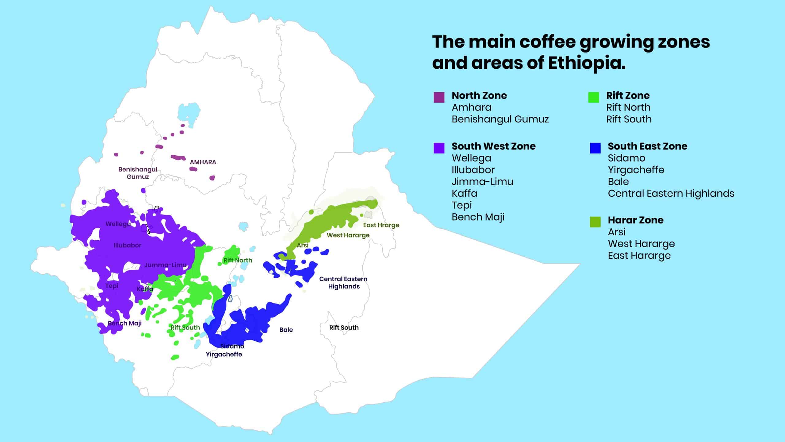 Ethiopian Coffee Map