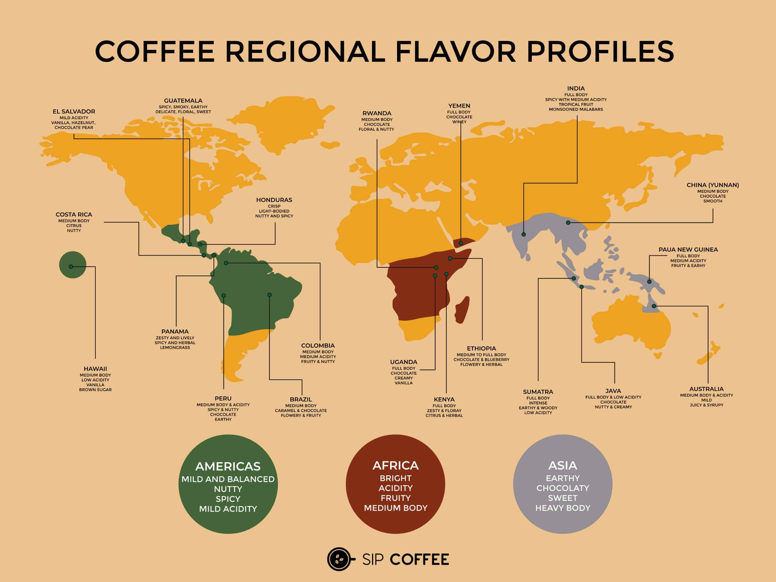 arabica coffee map