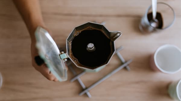 stovetop espresso maker open