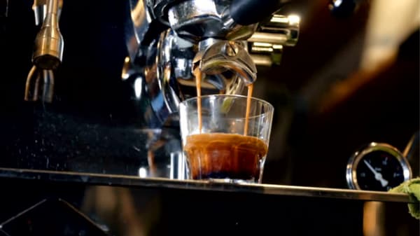 espresso being extracted