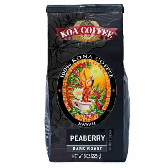 Dark Roasted Peaberry Kona | Koa Coffee