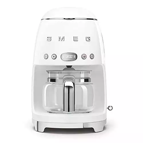 Smeg DCF02WHUK Drip Coffee Machine, 10 Cup Capacity