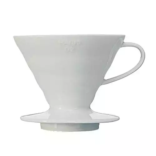 Hario V60 Ceramic Coffee Dripper, Size 02, White