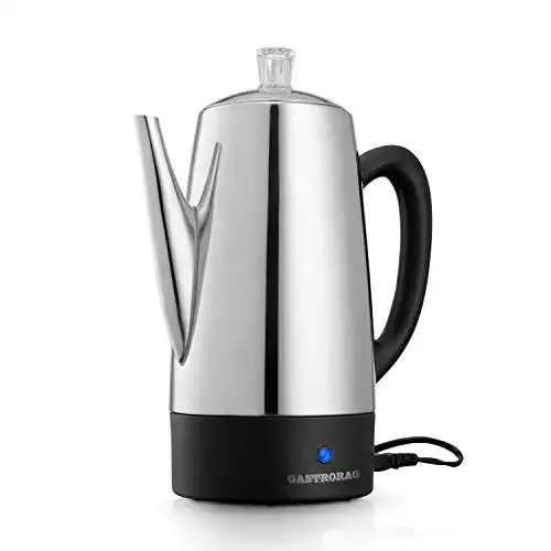 Gastrorag 12 Cup Electric Coffee Percolator, Stainless Steel