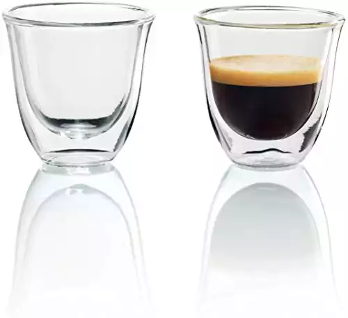 De'Longhi Double Walled Thermo Espresso Glasses, Set of 2