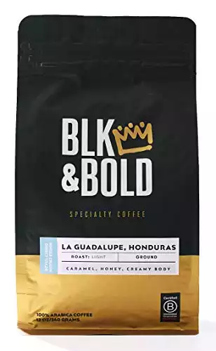 Blk & Bold | La Guadalupe Honduras Single Origin | Fair Trade Certified | Light Roast | 12 oz. bag