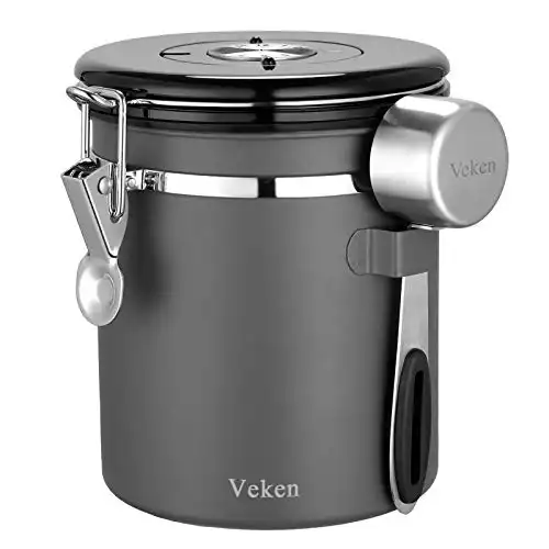 Veken Coffee Canister, Airtight Stainless Steel