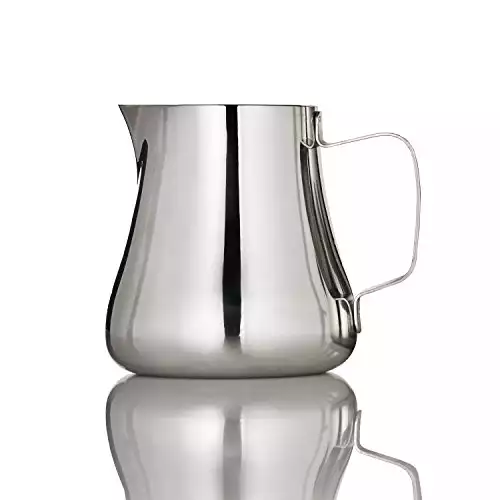 ESPRO Toroid Stainless Steel Milk Frothing and Steaming Pitcher, 12 Ounce