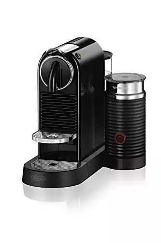 Nespresso CitiZ Original Espresso Machine with Aeroccino Milk Frother Bundle by De'Longhi, Black