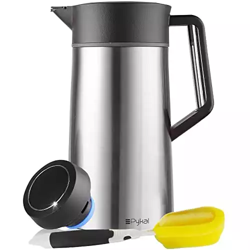 Pykal Coffee Carafe - with ThermaClick Lid, 68 oz Capacity