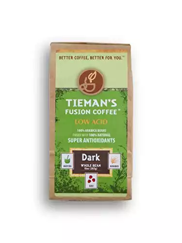 Tieman's Fusion Coffee - Less Acid, Whole Bean, 10 ounce bag