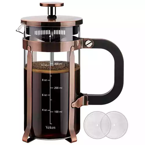 Veken French Press Coffee Maker (12oz) BPA Free