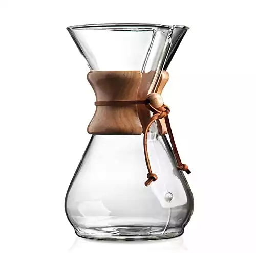 Chemex Pour-Over Glass Coffeemaker - Classic Series - 8-Cup