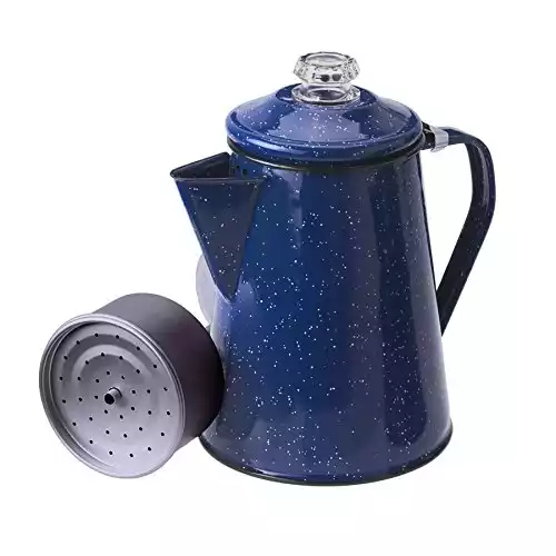 GSI Outdoors 8 Cup Enamelware Percolator Coffee Pot