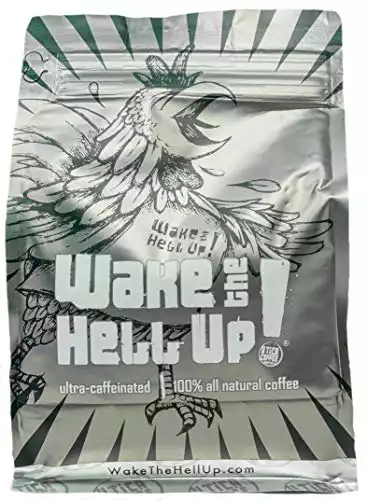 Wake The Hell Up! Ground Coffee | Ultra-Caffeinated Medium-Dark Roast Coffee In 12-Ounce Reclosable Bags