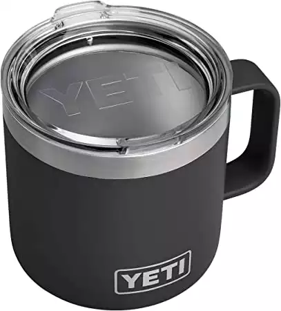 YETI Rambler 14 oz Stainless Steel Vacuum Insulated Mug with Lid, Seafoam