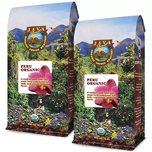 Java Planet's Organic Peruvian Medium Dark Roast Beans