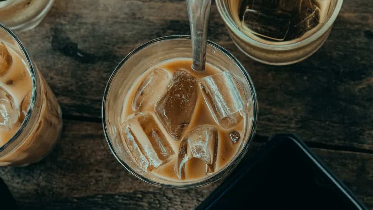 cold latte with ice