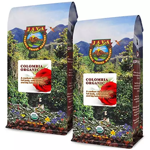 Java Planet, Organic Coffee Beans, Colombian Single Origin