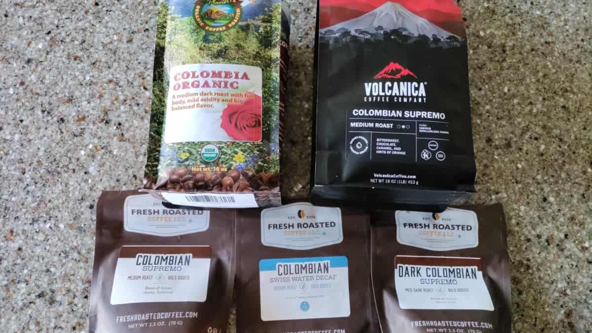 colombian coffees tested